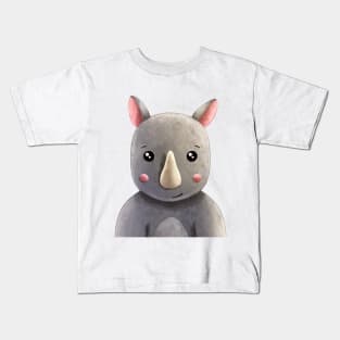 Rhinoceros cartoon Kids T-Shirt